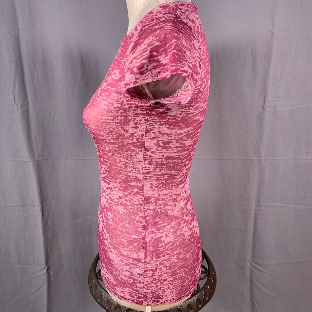 NEW Natural Life Purple Boho Burnout Tee (S) - Picture 8 of 13